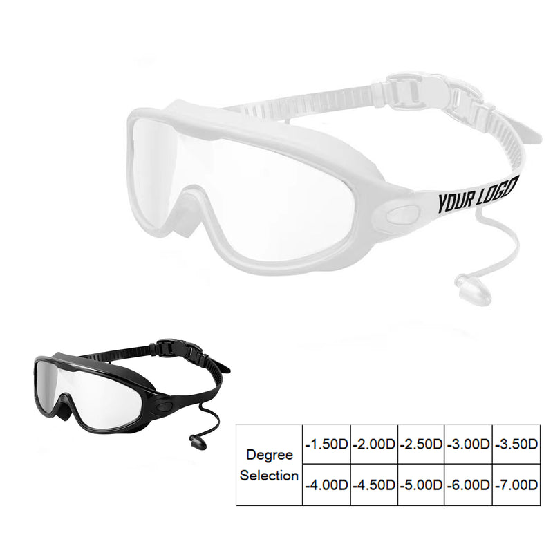 Large Frame Hd Nearsighted Swimming Goggles