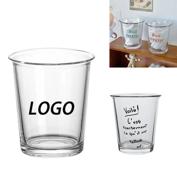 Clear Glass Cup With Flared Rim(12Oz)
