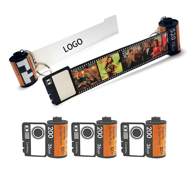Custom Camera Film Roll Photo Keychain