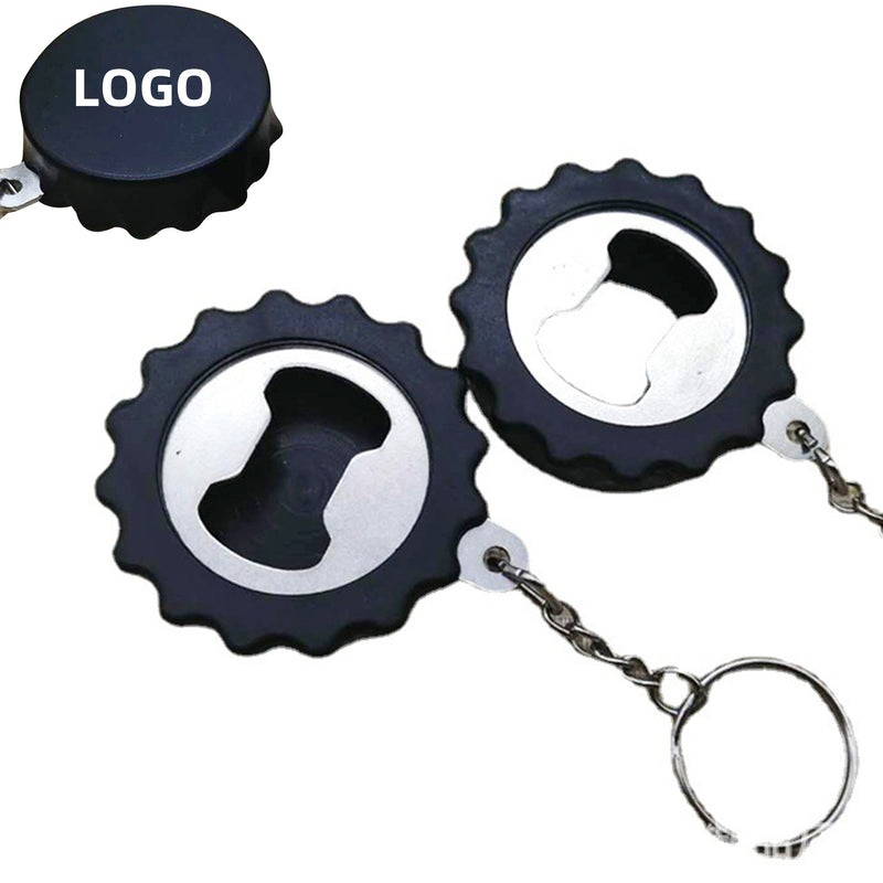Beer Bottle Cap Opener Keychain