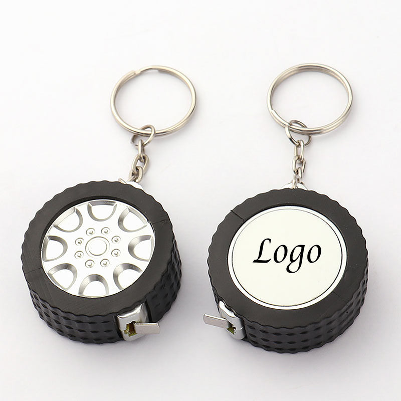 Tyre Shaped Tape Measure With Keychain