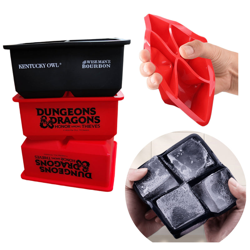 Four Cell Silicone Ice Cube Tray