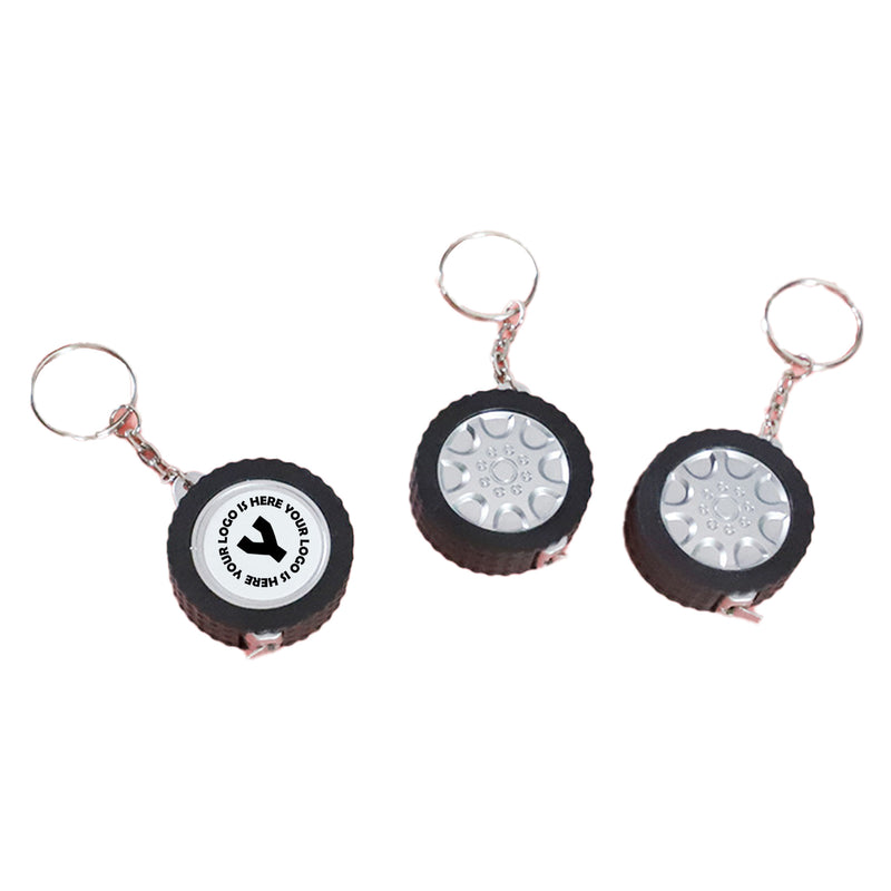 Tire Shape Measuring Tape Keychain