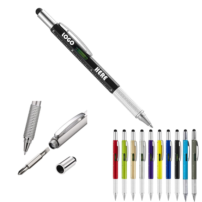 6-in-1 Plastic Tool Ballpoint Pen