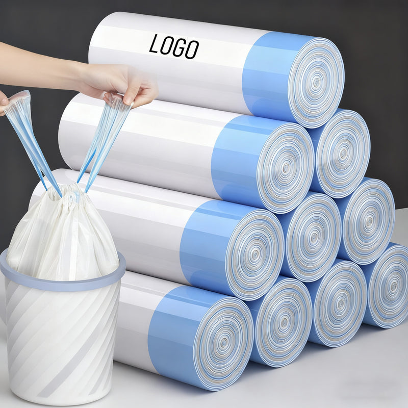 Thick Drawstring Trash Bags for Home Kitchen