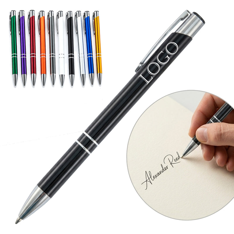 Custom Logo Aluminum Retractable Ballpoint Pen
