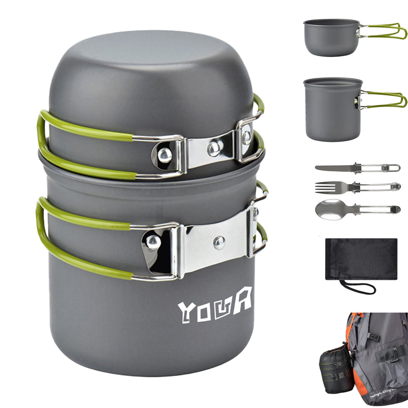 Portable Stackable Camping Cookware Set