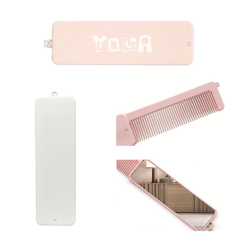 Portable Mini Foldable 2-In-1 Mirror And Comb
