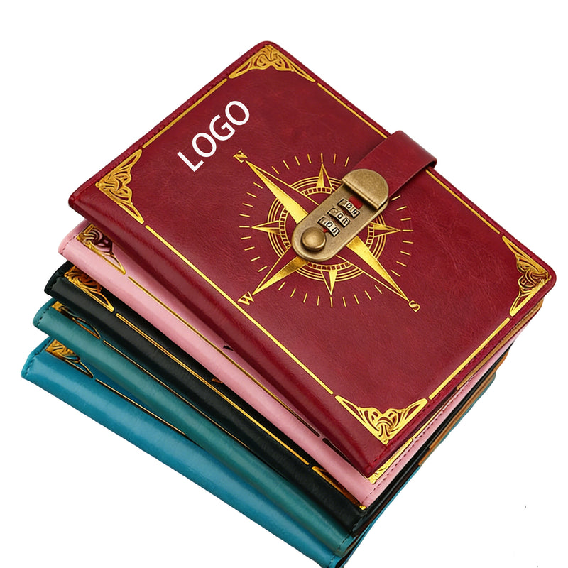 Vintage Lockable A5 Thickened Journal Notebook