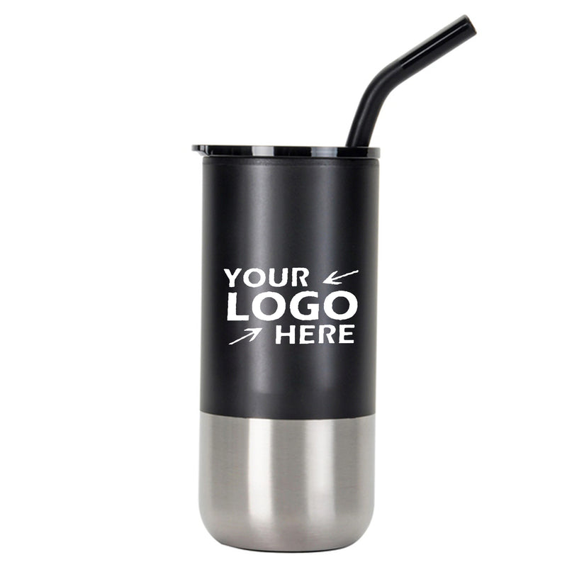 Full Color Insulated Custom Tumbler w/ Straw - 16 oz.
