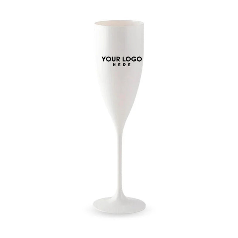 White Plastic Champagne Glass