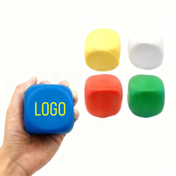 PU Sponge Cube Stress Ball with Rounded Corners