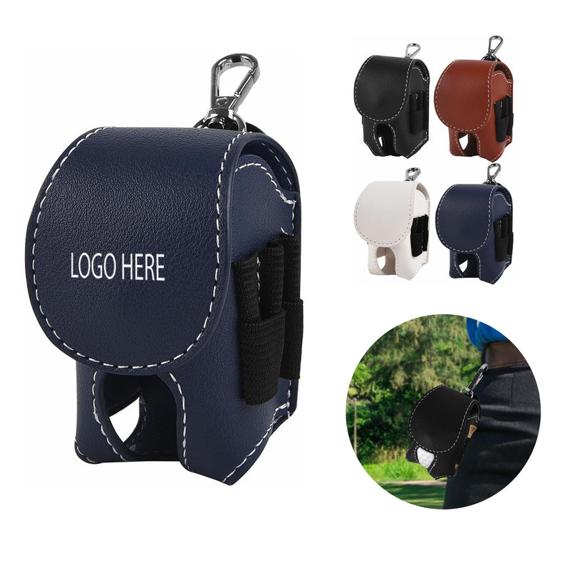 Leather Golf Ball Pouch