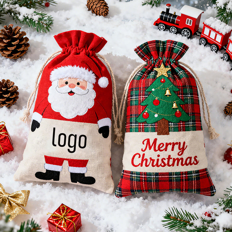 Christmas Gift Drawstring Pouch