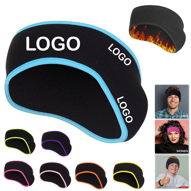 Fleece Sports Headband with Windproof Ear Warmers