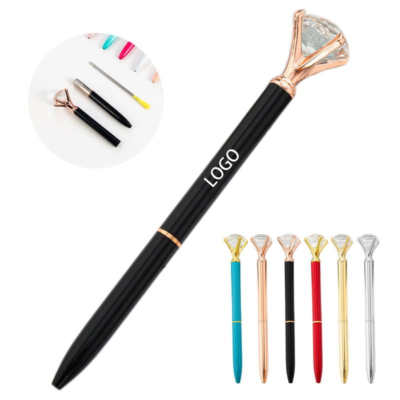 Big Crystal Diamond Metal Ballpoint Pen