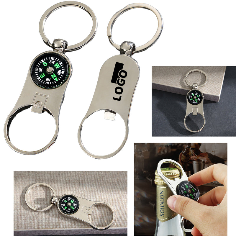 Stainless Steel Flat Bottle Opener Keychain