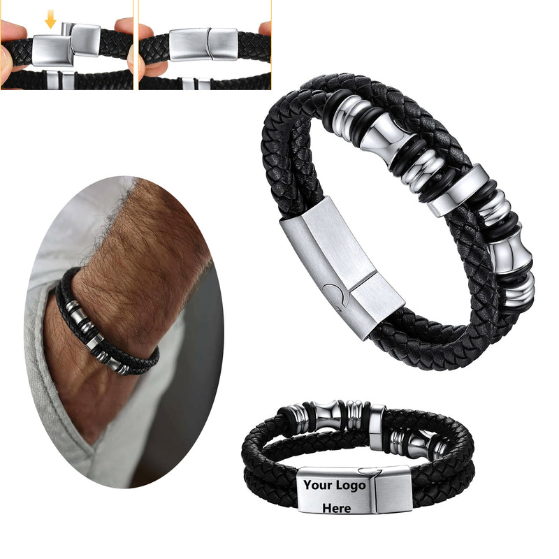 Gothic/Retro Multi-Strand Braided Leather Bracelet