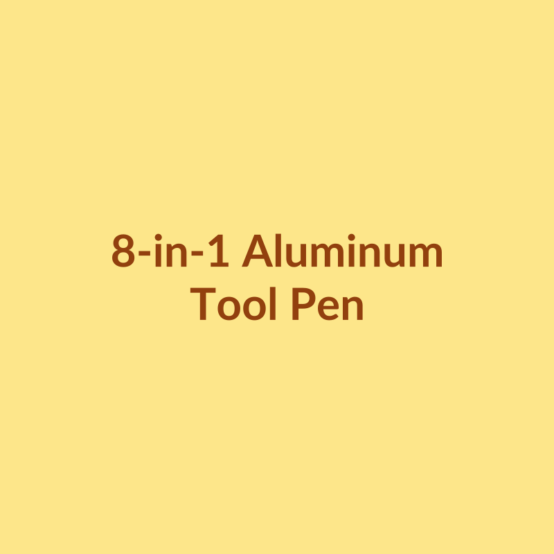 8-in-1 Aluminum Tool Pen With Screwdriver