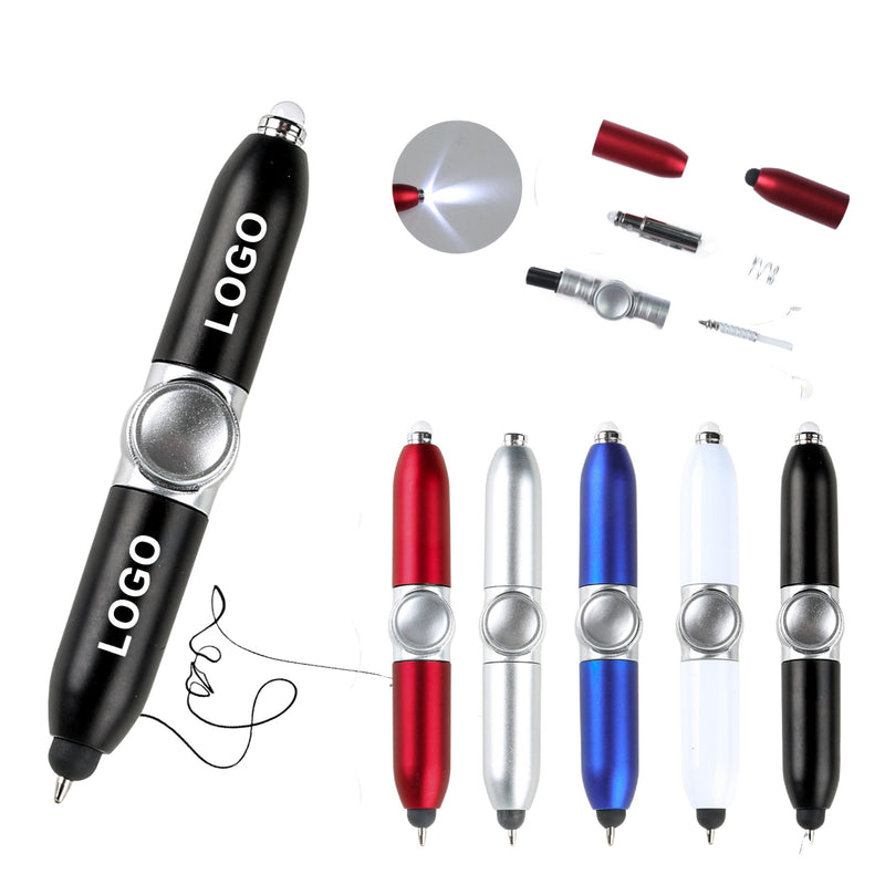 Twist Action Ballpoint Pen With Light