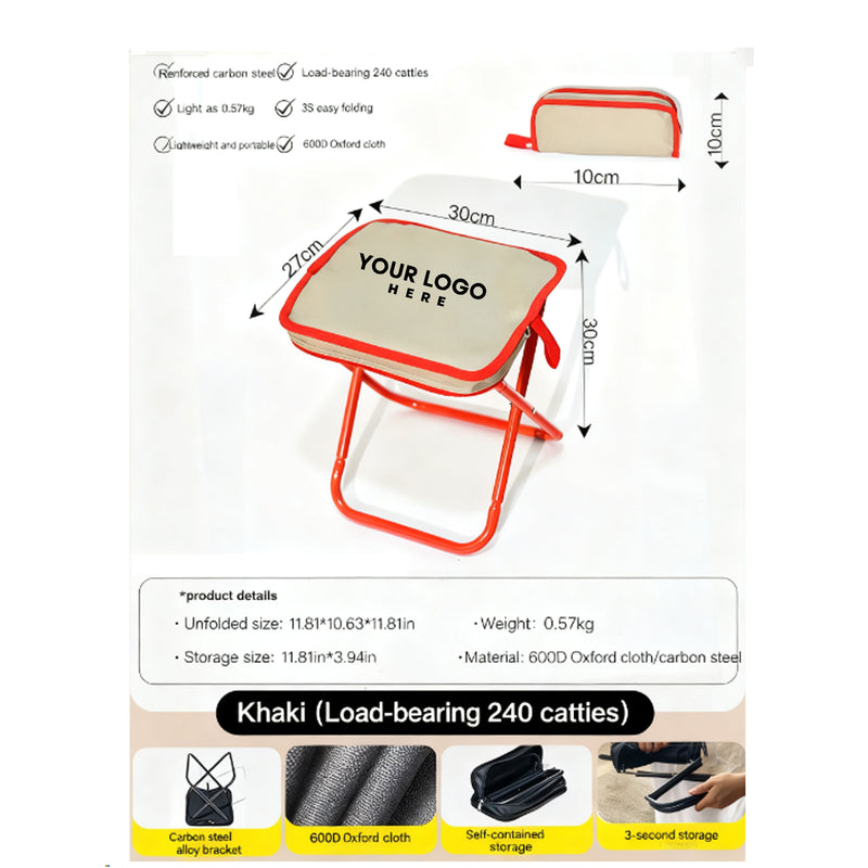 Foldable Pencil Case With Portable Camping Stool Chair