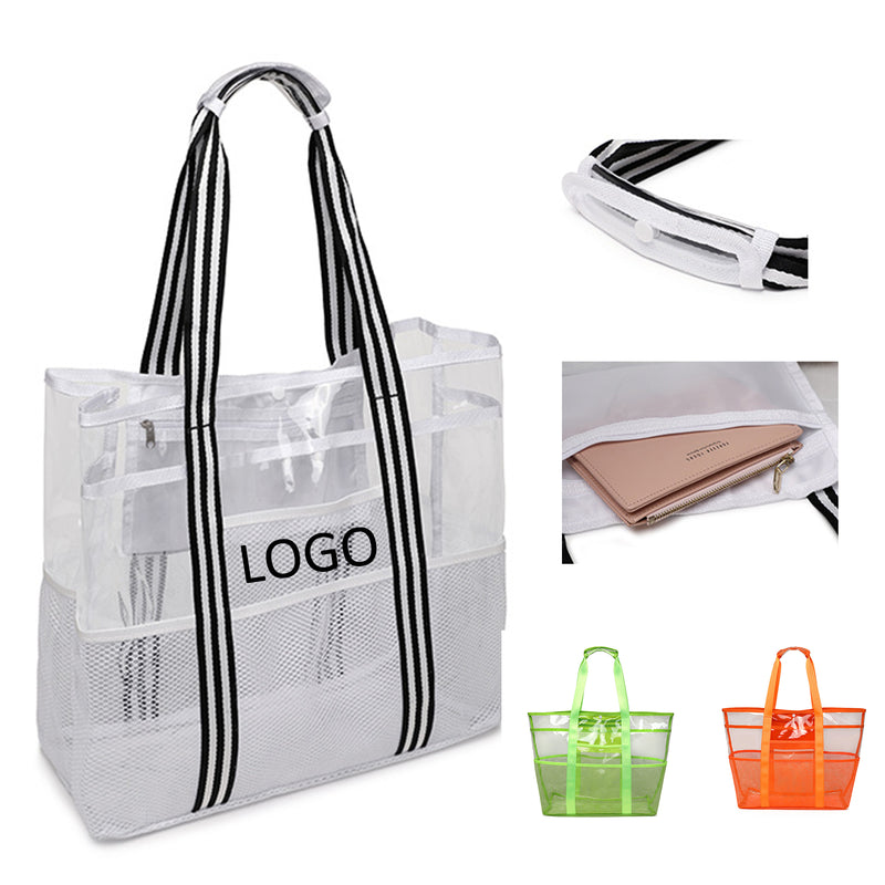 PVC Travel Transparent Tote Organizer Bag
