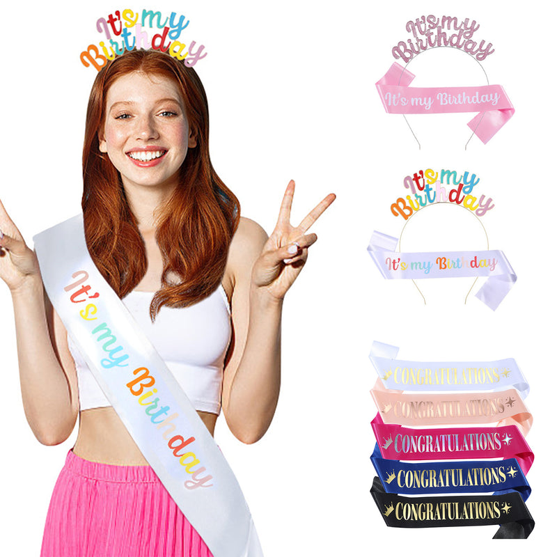 Party Pageant Commemoration Sashes/Ribbon