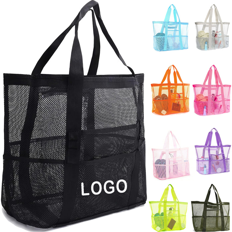 Foldable Large Capacity Storage Tote Beach Mesh Bag
