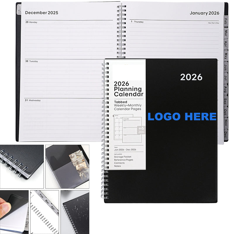 A4 Time Management 2026 Plan Coil Notebook