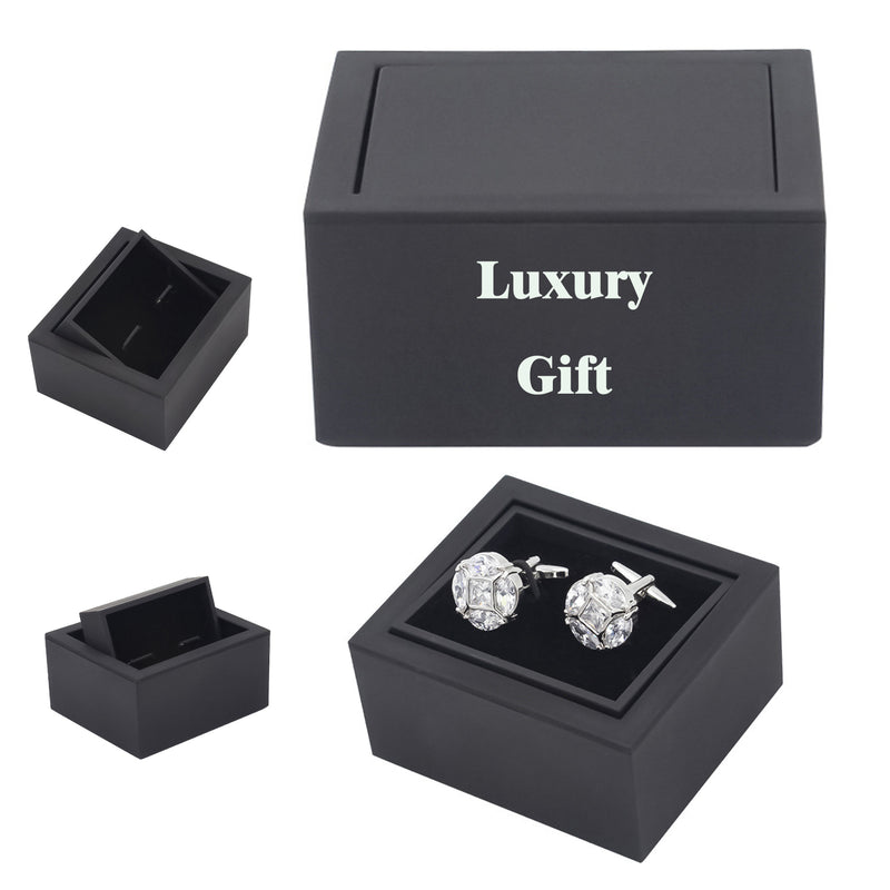 Luxury Rotating Flip Cover Jewelry Packaging Cufflink Box
