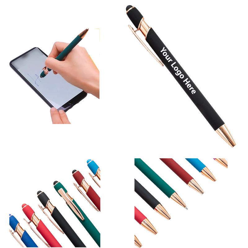 Rose Gold Metal Push-Button Capacitive Touch Ballpoint Pen