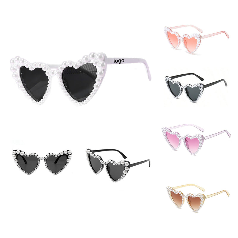 Love Sunglasses with Borderless Design and Pearl Inlays