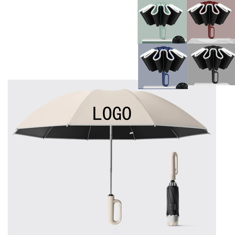 Reverse Folding Umbrella With Ring Buckle