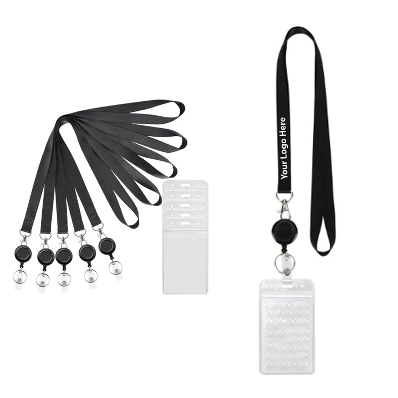 Clear Vertical Id Badge Holder With Lanyards