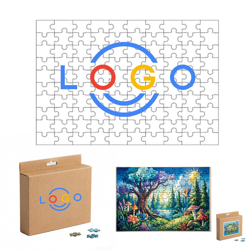 100-Piece Jigsaw Puzzle In Kraft Box (Finished Size: 14.17