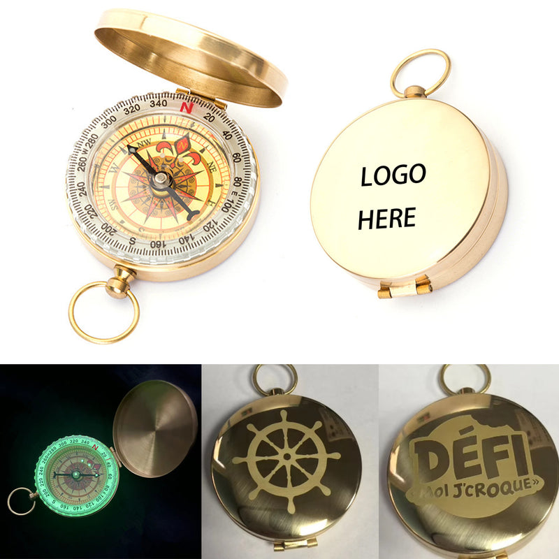Luminous Copper Compass For Outdoor