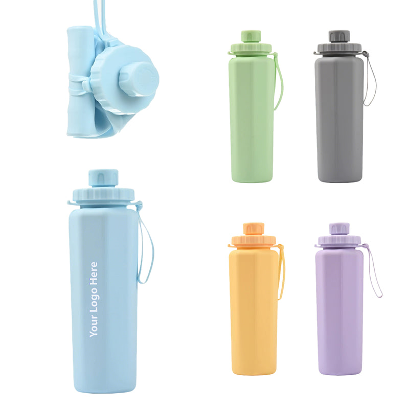 Collapsible Silicone Sports Water Bottle
