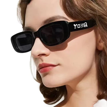 Retro Rectangle Narrow Square Frame Sunglasses