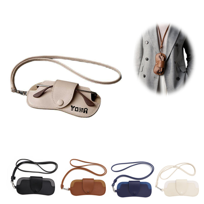 Resistant Thickened Leather Eyeglasses Bag