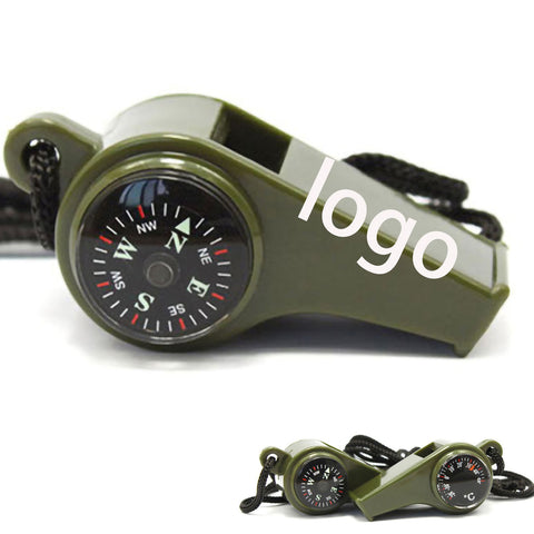Multi-Functional 3-In-1 Emergency Whistle With Lanyard