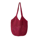 Large Capacity Crochet Knit Shoulder Beach Bag Hollow Out Tote