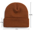 Soft Slouchy Winter Knitted Cuffed Beanie