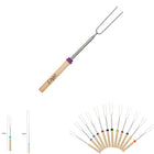 Wood Handle Telescoping Bbq Fork