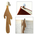Coffee Spill Shaped Leather Bookmark