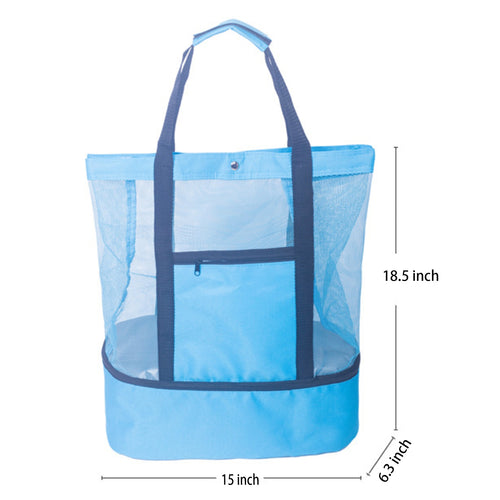 2-in-1 Outdoor Tourism Net Picnic Bag w/Insulation Cooler