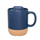 Cork Insulated Coffee Mug With Push-On Splash-Proof Lid