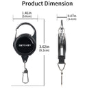 Retractable Badge Reel Carabiner Keychain Belt Clip