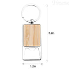 Bottle Opener Wood Metal Keychain