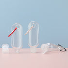Travel-Sized Transparent Plastic Keychain For Hand Sanitizer