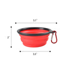 Full Color Pet Dog Bowl w/Carabiner